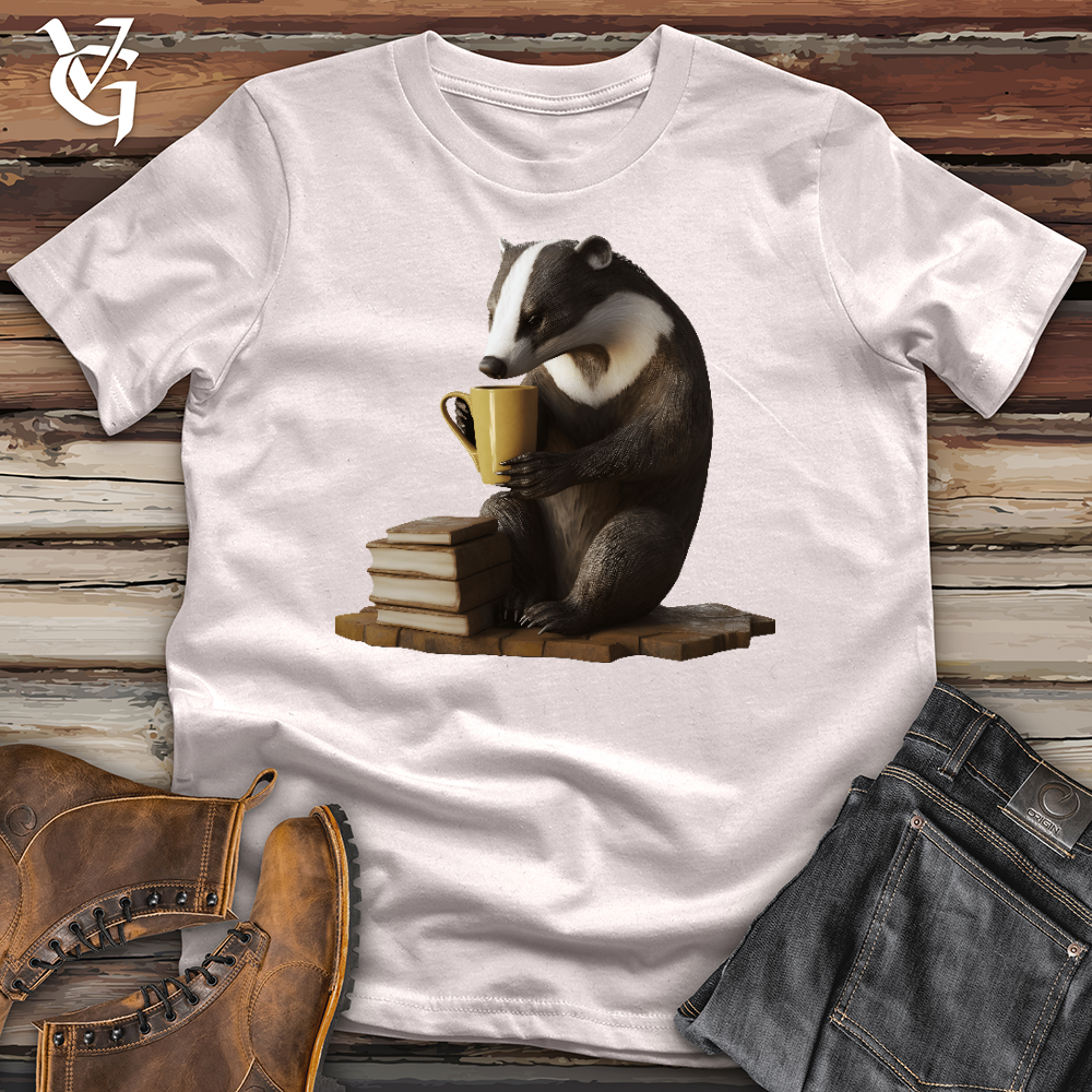 Viking Goods Honey Badger Book Club Softstyle Tee Ice Grey / L