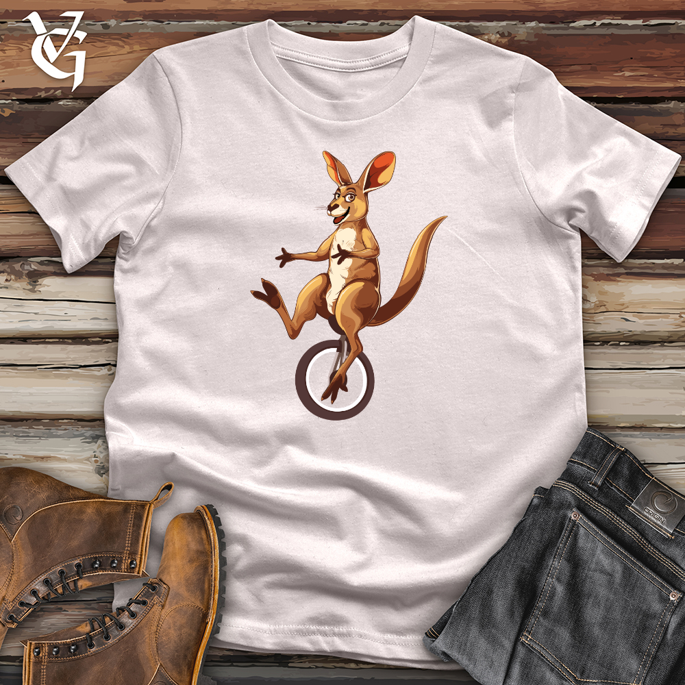 Viking Goods Kangaroo Unicycle Joy Softstyle Tee Ice Grey / L