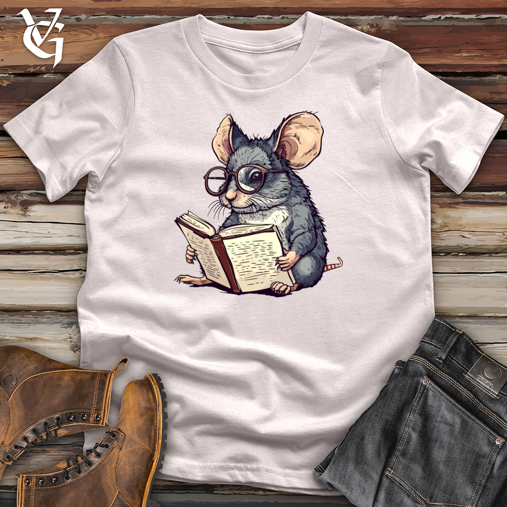 Viking Goods Mouse Bookworm Scholar Softstyle Tee Ice Grey / L