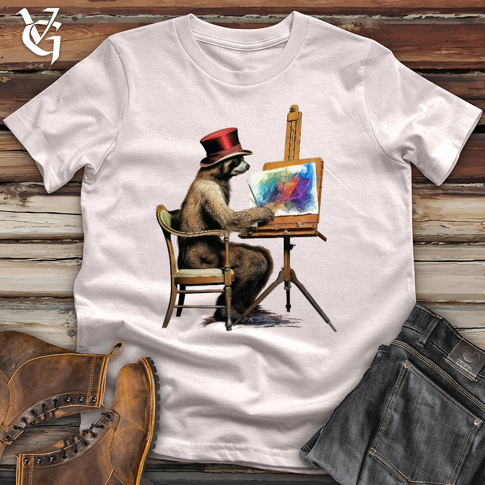 Viking Goods Painting Sloth Softstyle Tee Ice Grey / L