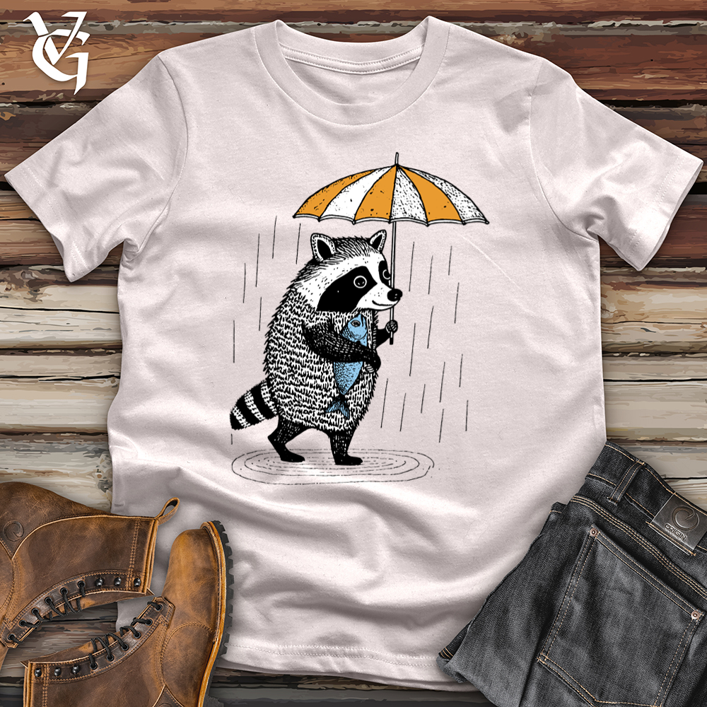 Viking Goods Raccoon In The Rain Softstyle Tee Ice Grey / L