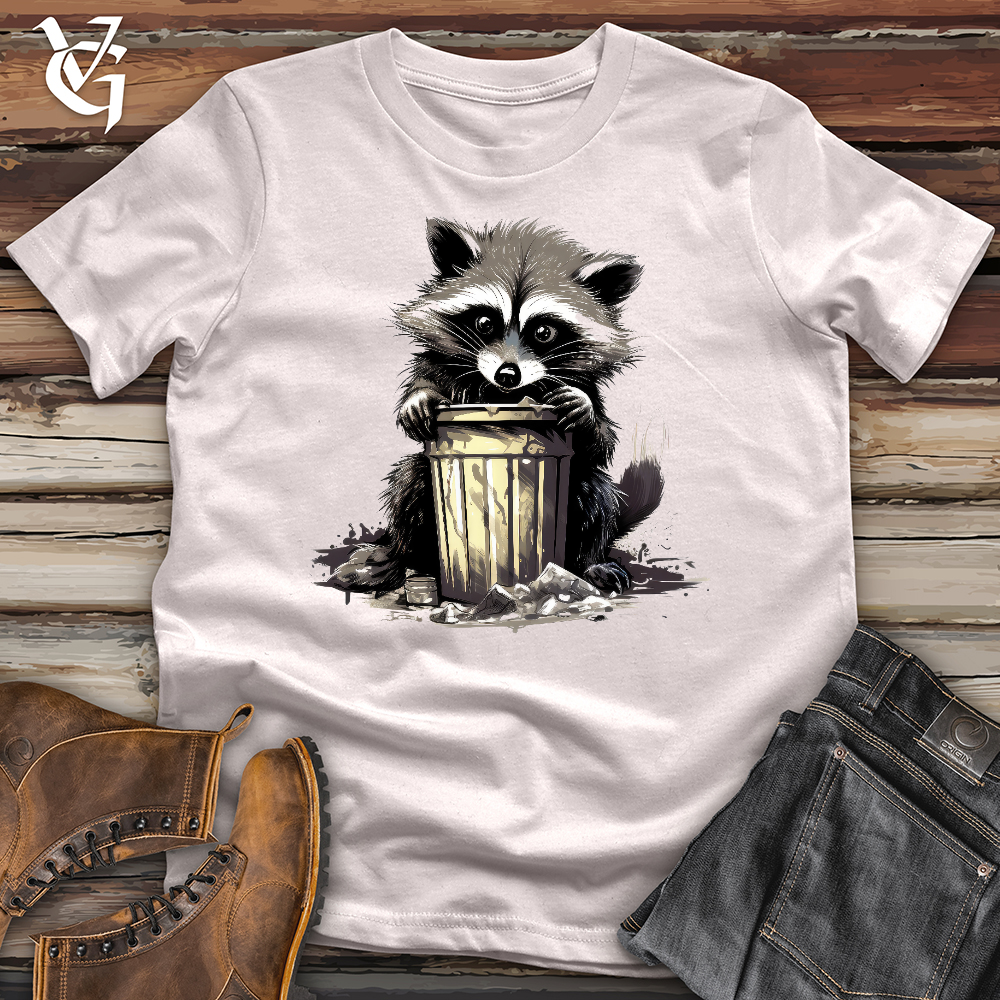 Viking Goods Raccoon Trash Can Softstyle Tee Ice Grey / L