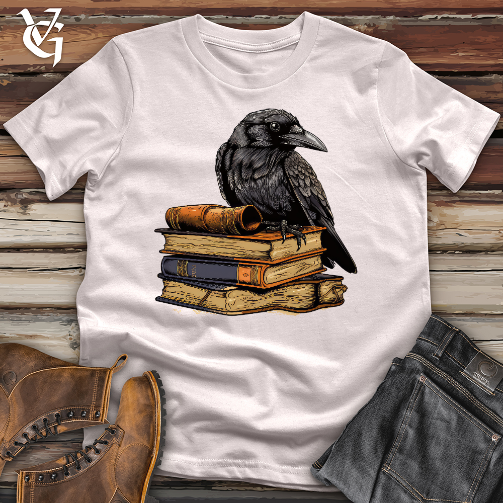 Viking Goods Raven Reading Ruler Softstyle Tee Ice Grey / L