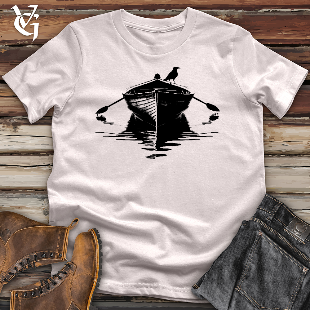 Viking Goods Raven Row Boat Softstyle Tee Ice Grey / L