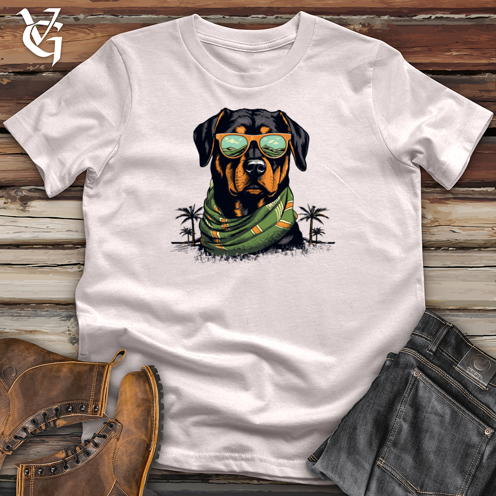 Viking Goods Rottweiler Beach Vibes Softstyle Tee Ice Grey / L