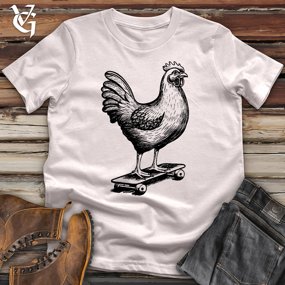 Viking Goods Skating Chicken Softstyle Tee Ice Grey / L