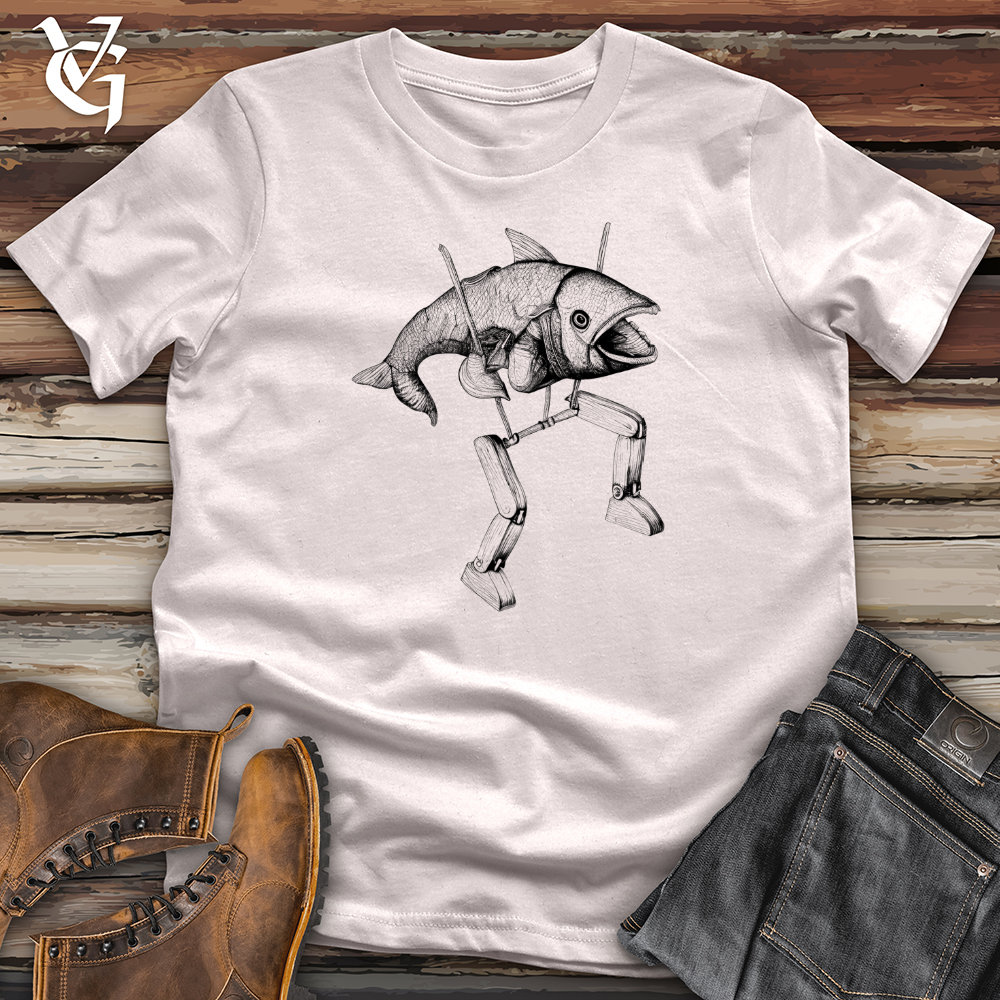 Viking Goods Walking Fish Softstyle Tee Ice Grey / L