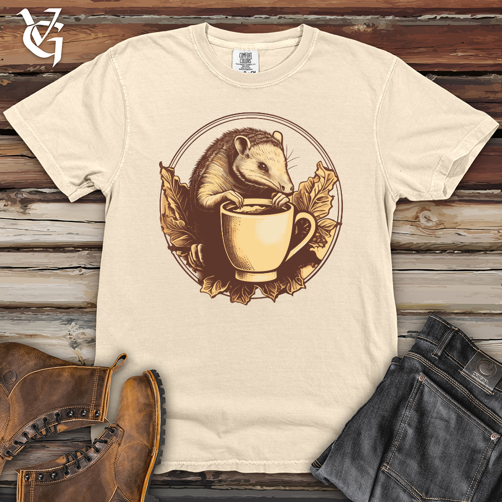 Viking Goods Armadillo Coffee Break Moment Heavy Cotton Comfort Colors Tee Ivory / L