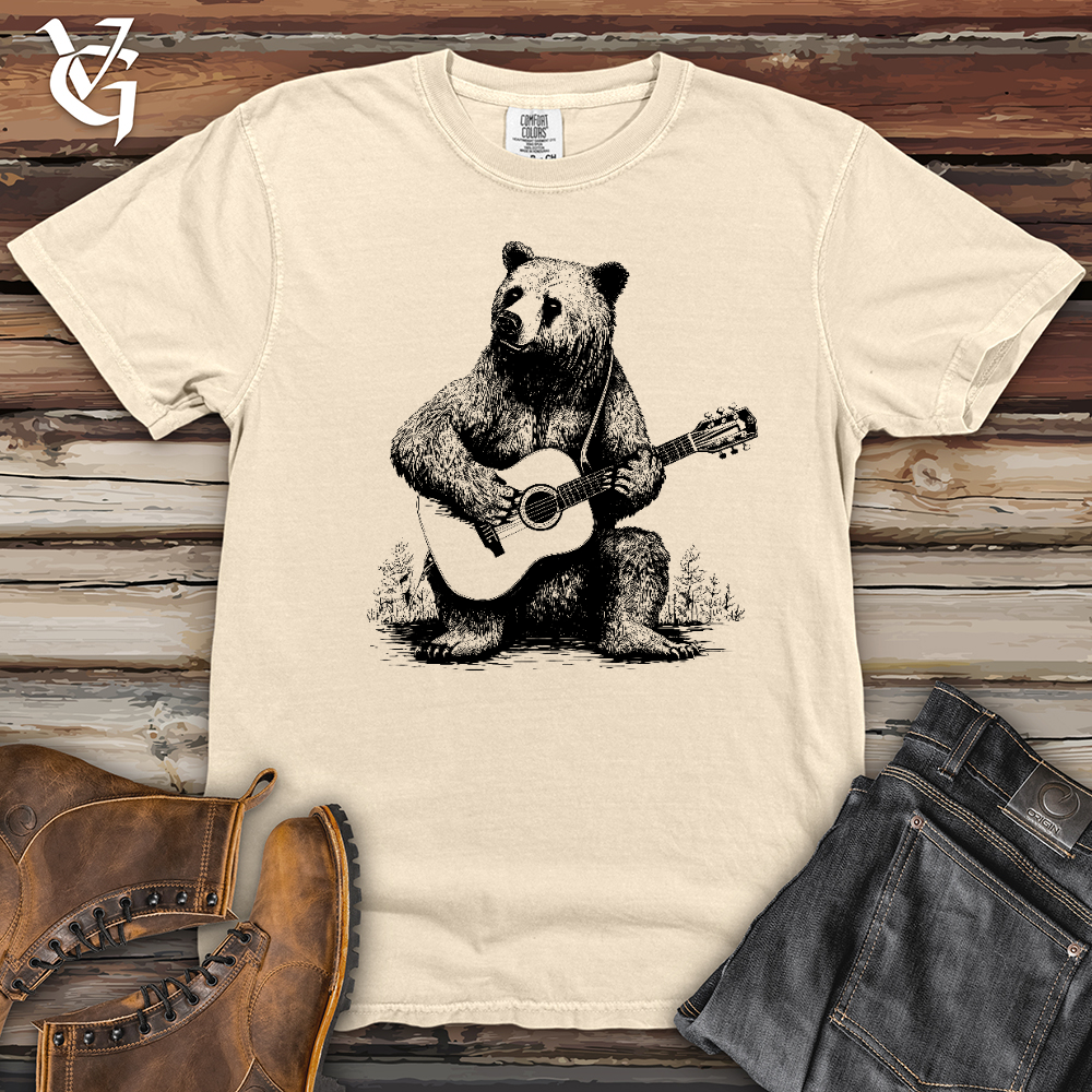 Viking Goods Bear Guitarist Heavy Cotton Comfort Colors Tee Ivory / L