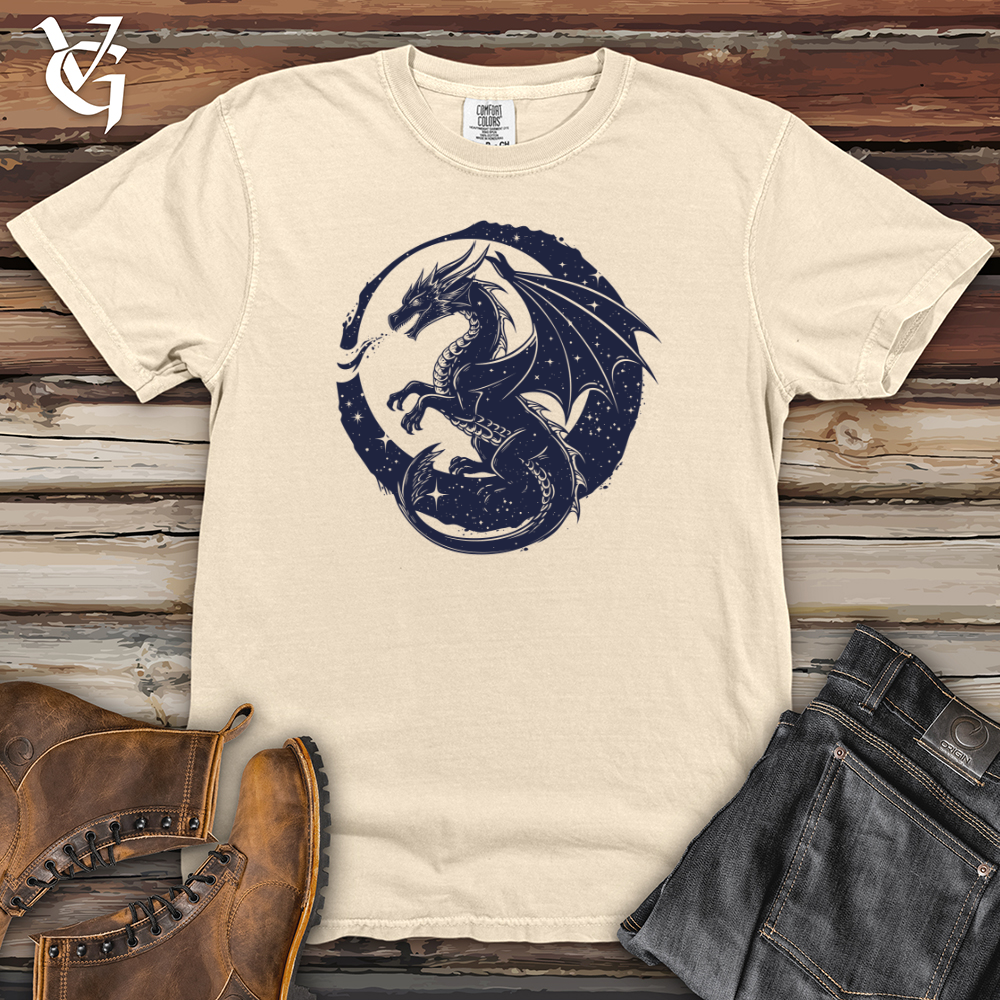 Viking Goods Celestial Dragon Circle Heavy Cotton Comfort Colors Tee Ivory / L