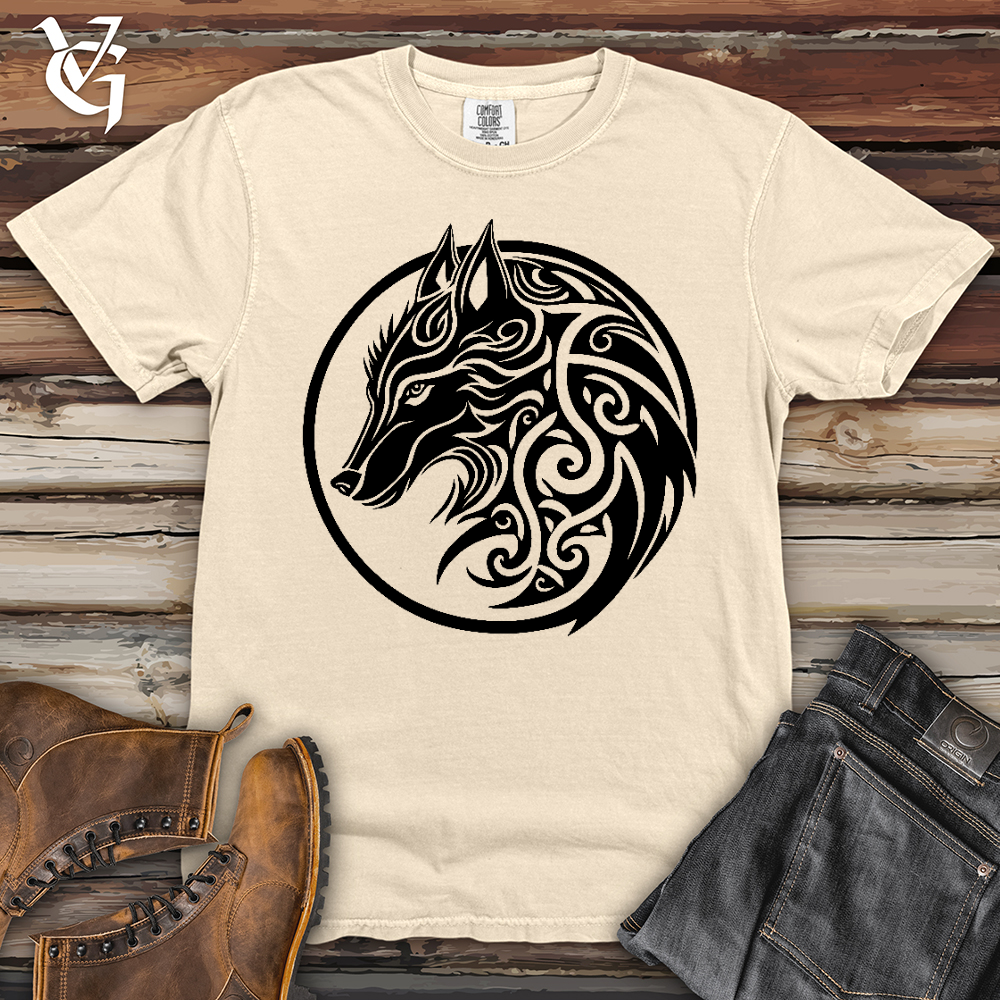 Viking Goods Celtic Wolf Art Heavy Cotton Comfort Colors Tee Ivory / L