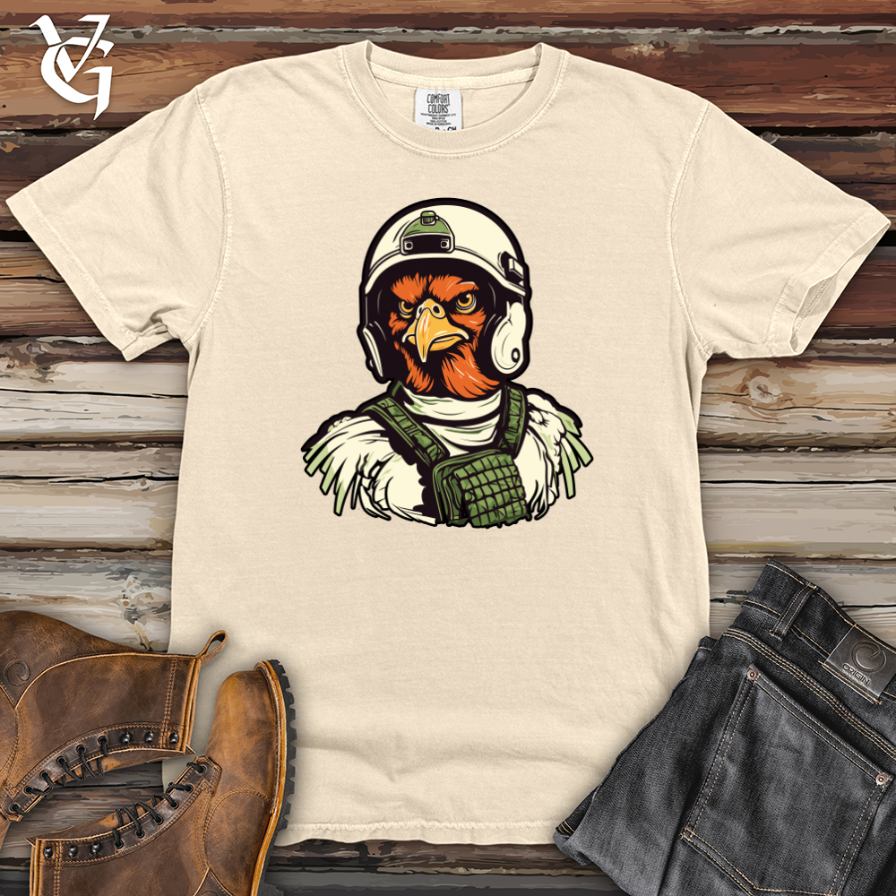 Viking Goods Chicken Soldier Helmet March Heavy Cotton Comfort Colors Tee Ivory / L