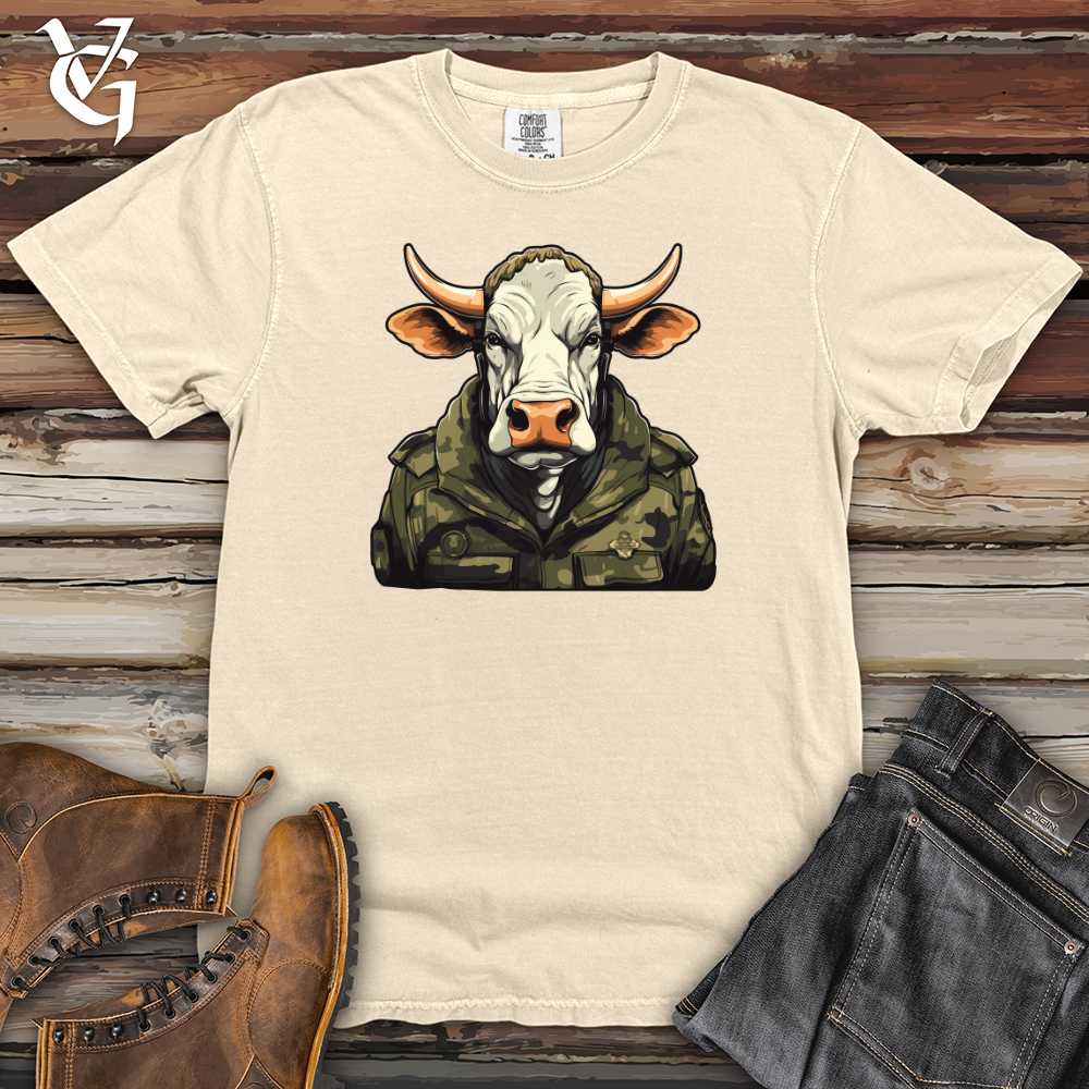 Viking Goods Cow Camo Army Combat Brigade Heavy Cotton Comfort Colors Tee Ivory / L