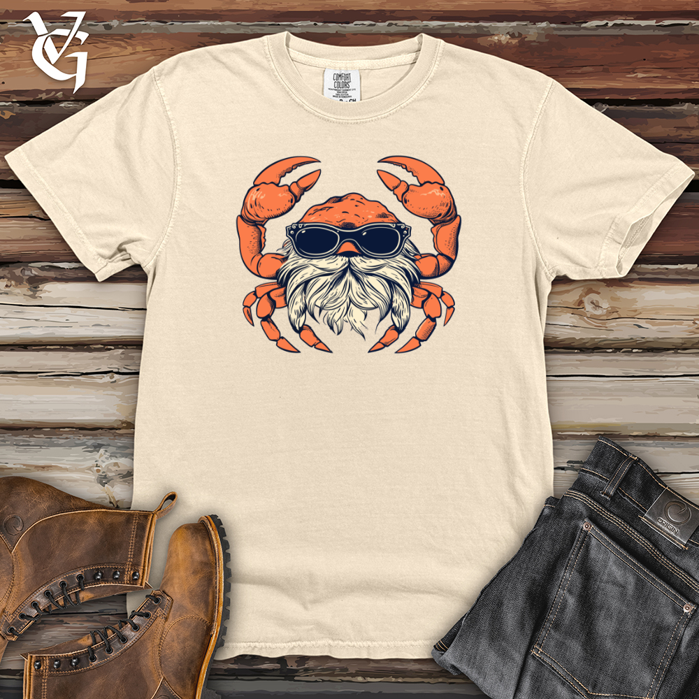 Viking Goods Crab Coastal Hipster Sandy Style Heavy Cotton Comfort Colors Tee Ivory / L