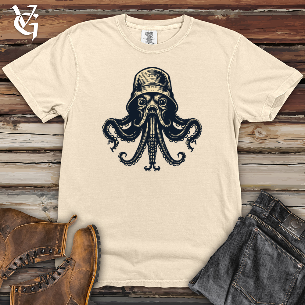 Viking Goods Dark Octopus Heavy Cotton Comfort Colors Tee Ivory / L