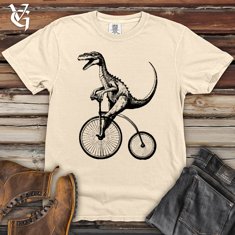 Viking Goods Dinosaur Cyclist Heavy Cotton Comfort Colors Tee Ivory / L