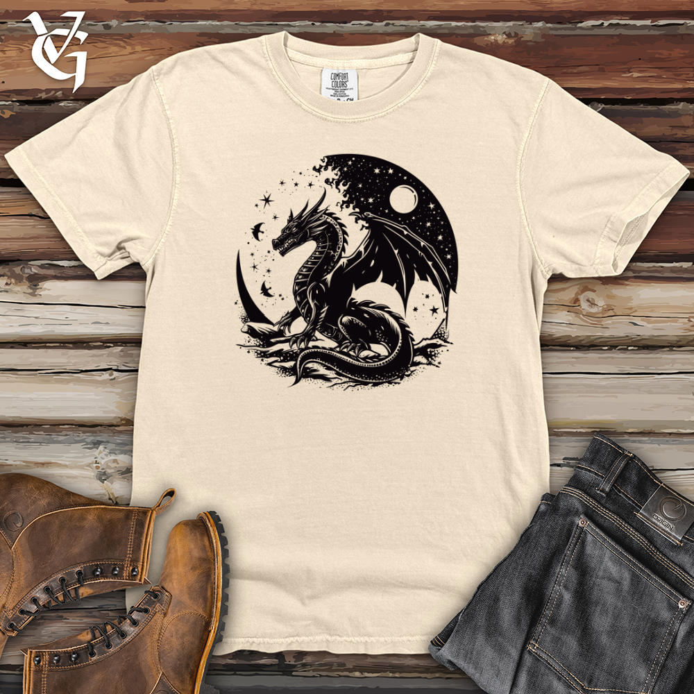 Viking Goods Dragon Night Silhouette Heavy Cotton Comfort Colors Tee Ivory / L