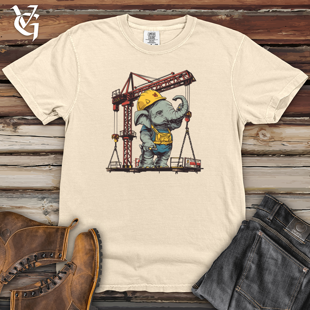 Viking Goods Elephant Construction Crew Heavy Cotton Comfort Colors Tee Ivory / L