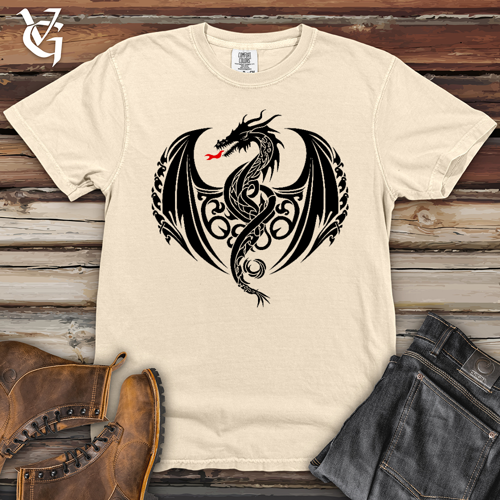 Viking Goods Fire Breathing Dragon Heavy Cotton Comfort Colors Tee Ivory / L