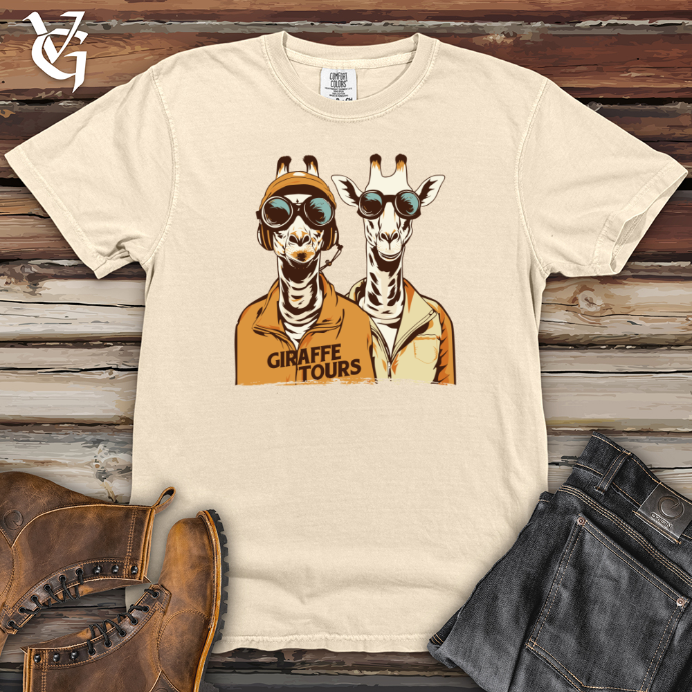 Viking Goods Giraffe Tours Pilots Heavy Cotton Comfort Colors Tee Ivory / L
