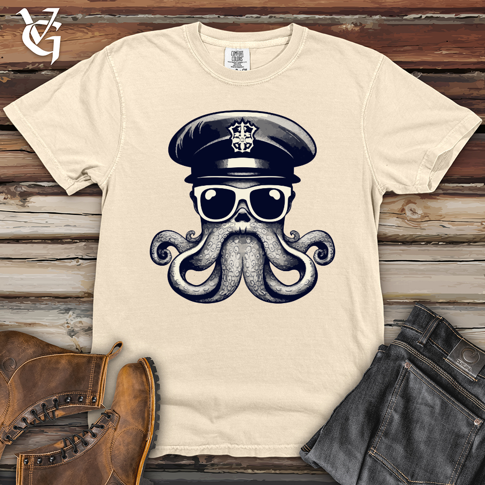 Viking Goods Octopus Officer On Duty Heavy Cotton Comfort Colors Tee Ivory / L