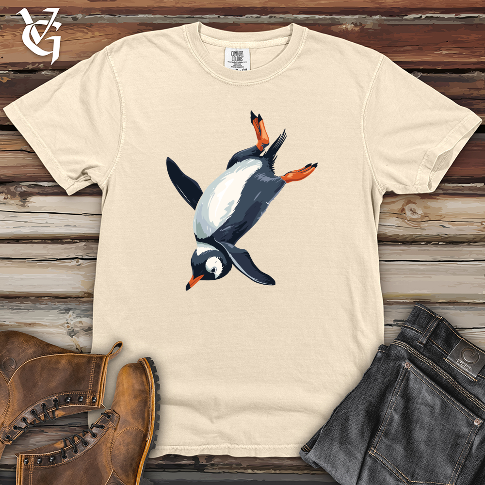 Viking Goods Penguin Sliding Fun Heavy Cotton Comfort Colors Tee Ivory / L