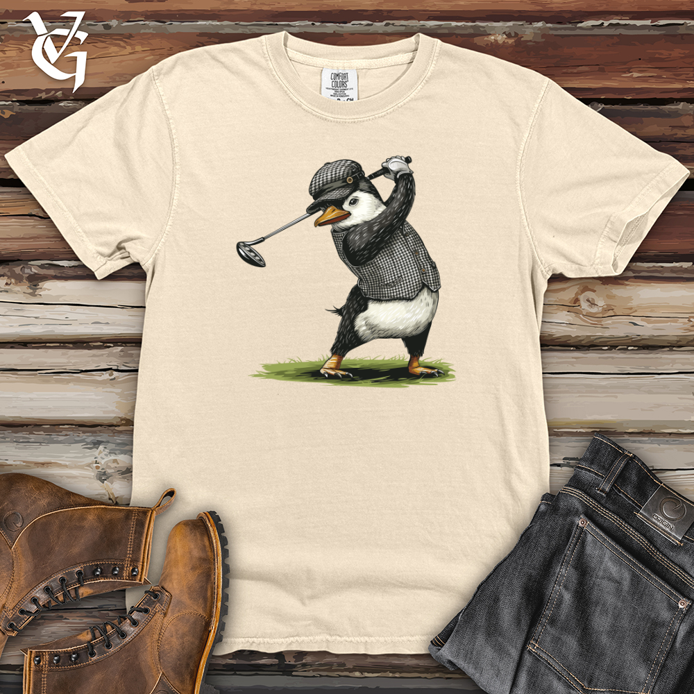 Viking Goods Puffin Golfer Swing Heavy Cotton Comfort Colors Tee Ivory / L
