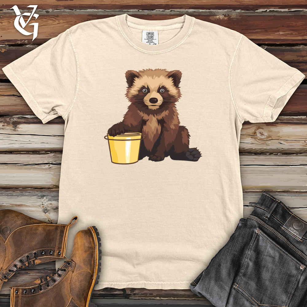 Viking Goods Raccoon Bucket Pal Heavy Cotton Comfort Colors Tee Ivory / L