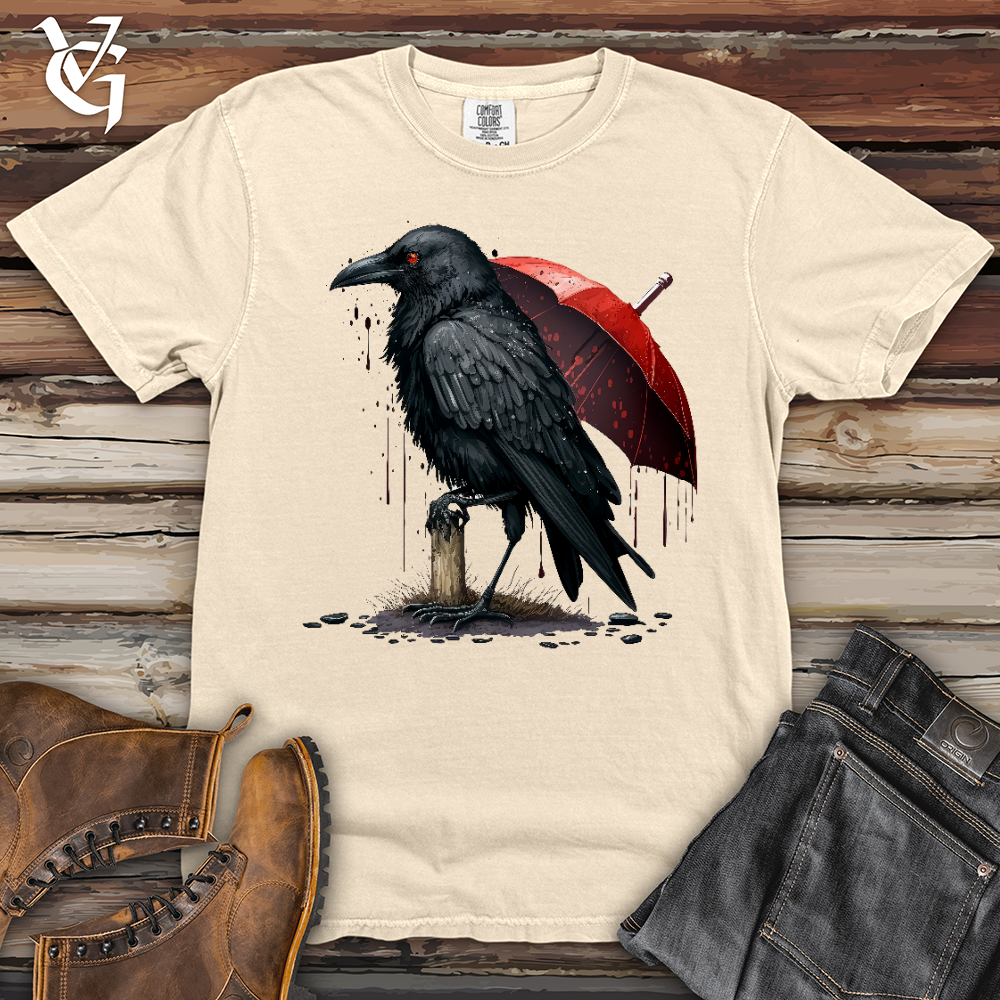 Viking Goods Raven In The Rain Comfort Heavy Cotton Comfort Colors Tee Ivory / L