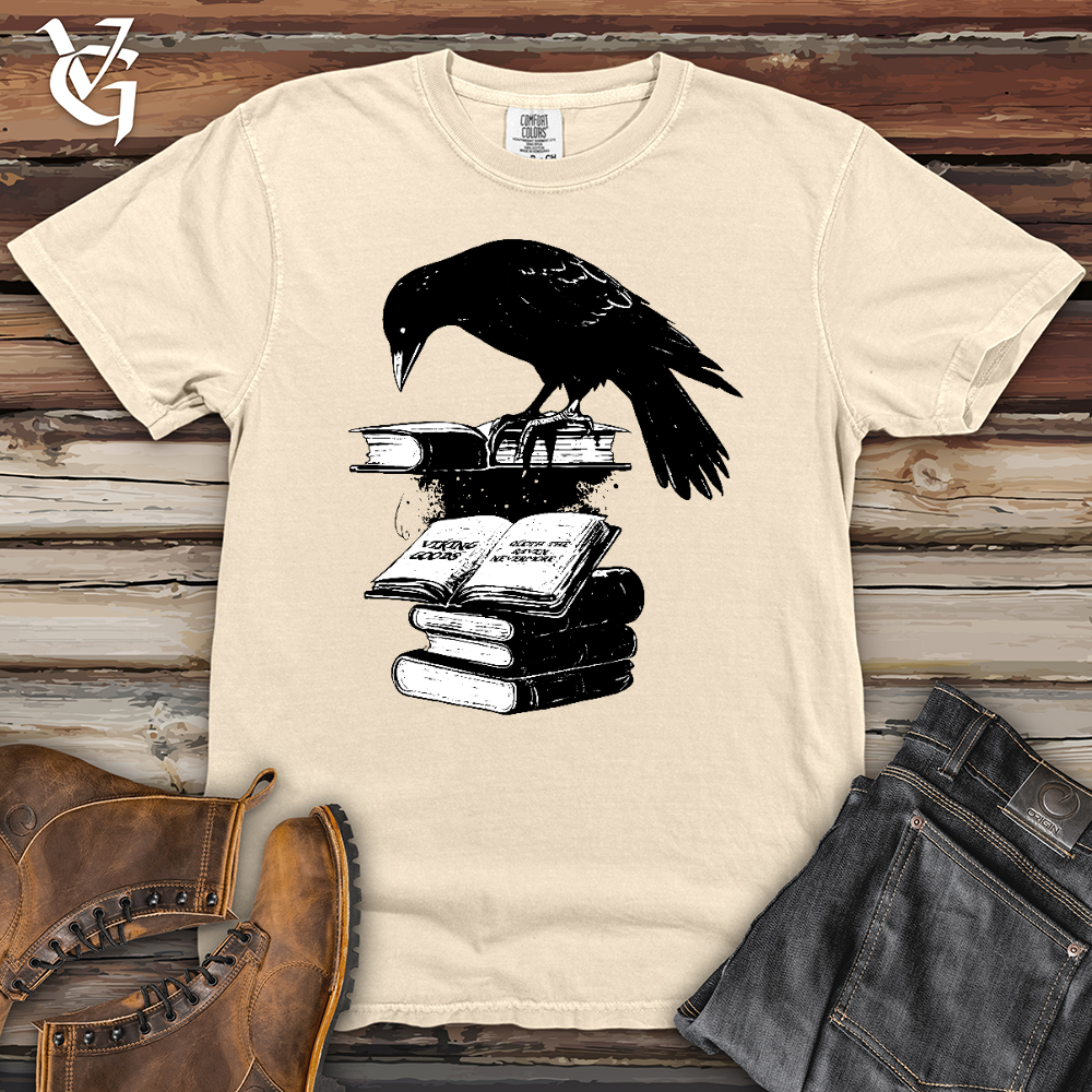 Viking Goods Raven Reading Fanatic Heavy Cotton Comfort Colors Tee Ivory / L
