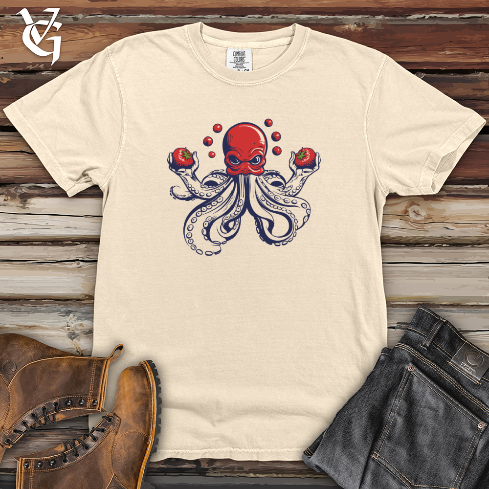 Viking Goods Retro Fruit Juggling Octopus Heavy Cotton Comfort Colors Tee Ivory / L