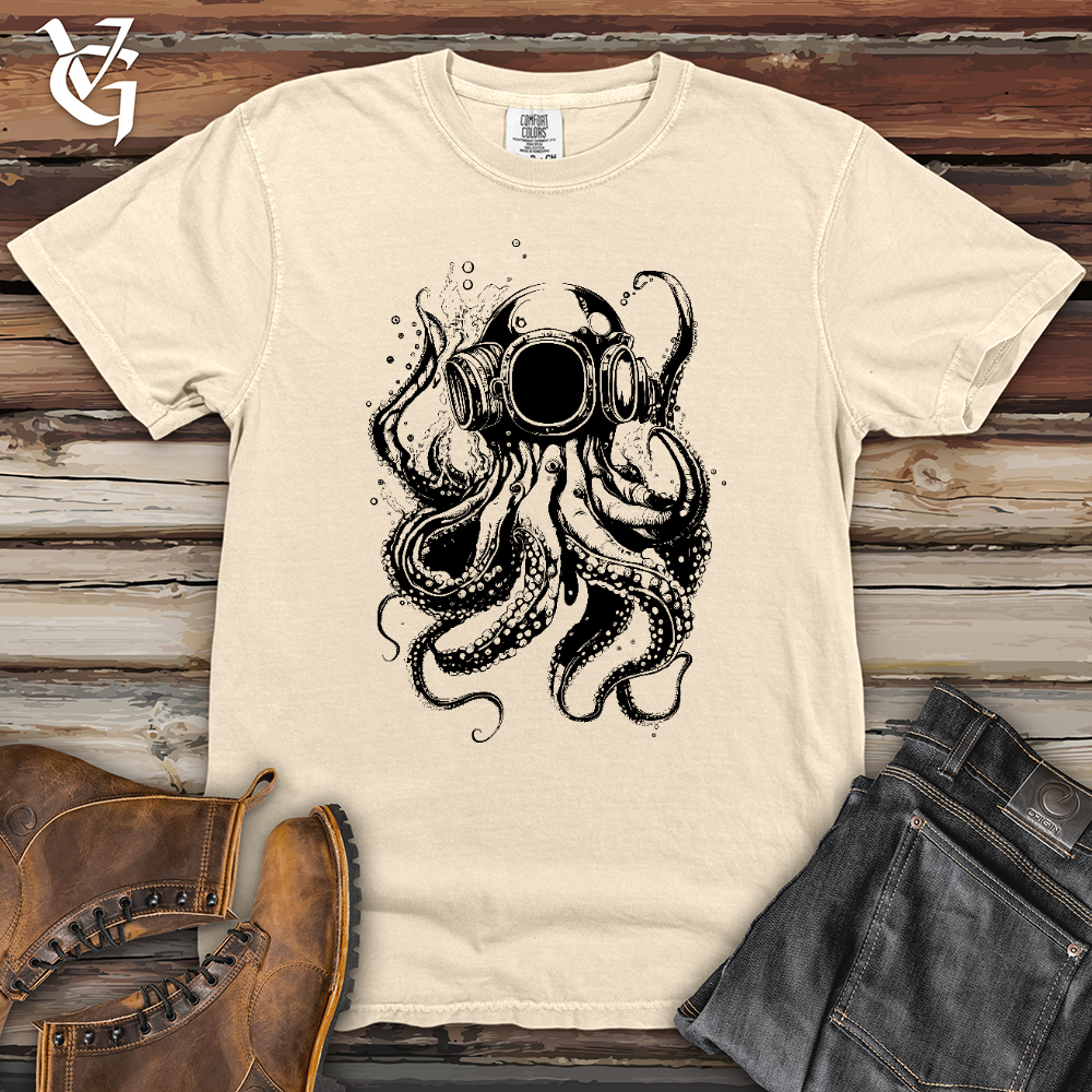 Viking Goods Scuba Octopus Heavy Cotton Comfort Colors Tee Ivory / L