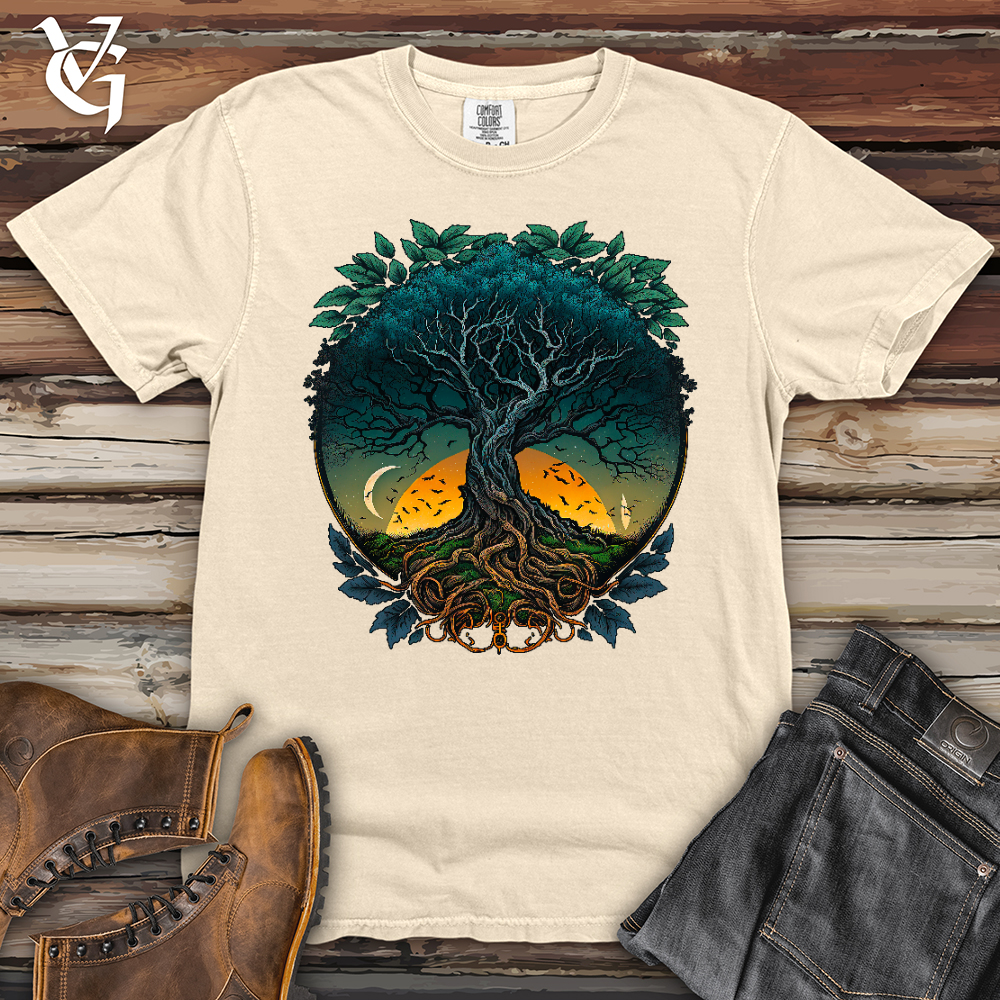 Viking Goods Sunset Yggdrasil Heavy Cotton Comfort Colors Tee Ivory / L
