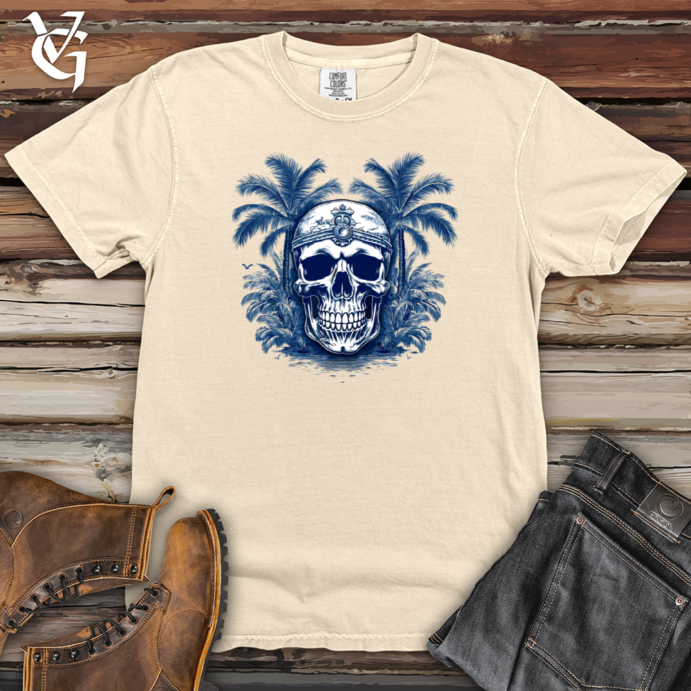 Viking Goods Tattered Captain's Skull Heavy Cotton Comfort Colors Tee Ivory / L