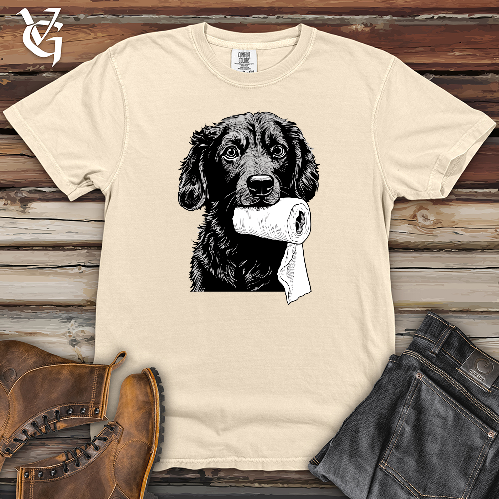 Viking Goods Toilet Paper Teeter Black Shepherd Heavy Cotton Comfort Colors Tee Ivory / L