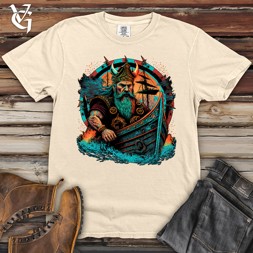Viking Goods Viking Ship Heavy Cotton Comfort Colors Tee Ivory / L