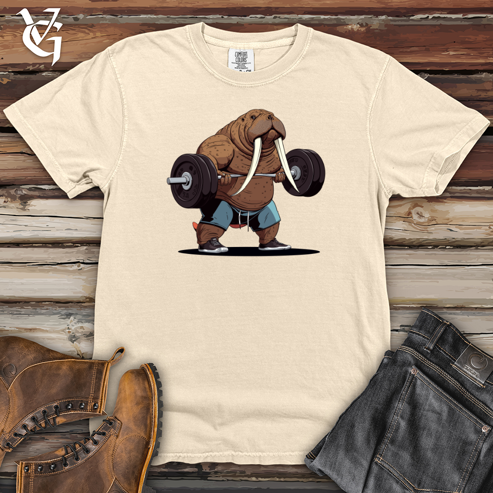 Viking Goods Walrus Weightlifting Champion Heavy Cotton Comfort Colors Tee Ivory / L