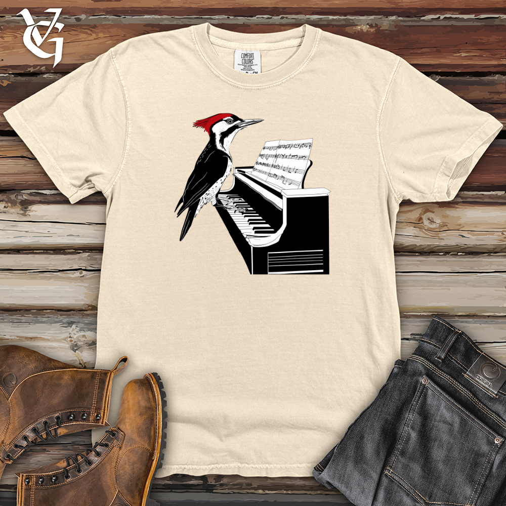 Viking Goods Woodpecker Piano Solo Heavy Cotton Comfort Colors Tee Ivory / L