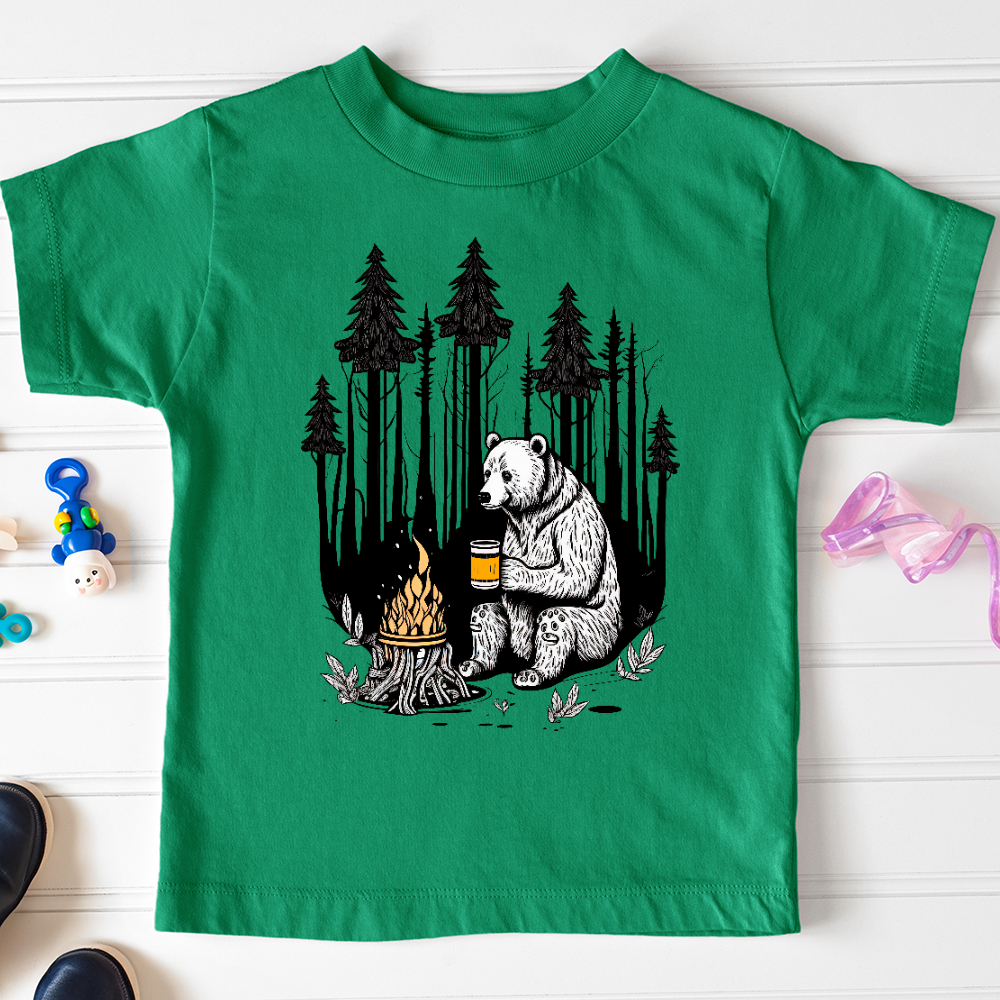 Viking Goods Bear Happy Hour Toddler Tee Kelly / 2T
