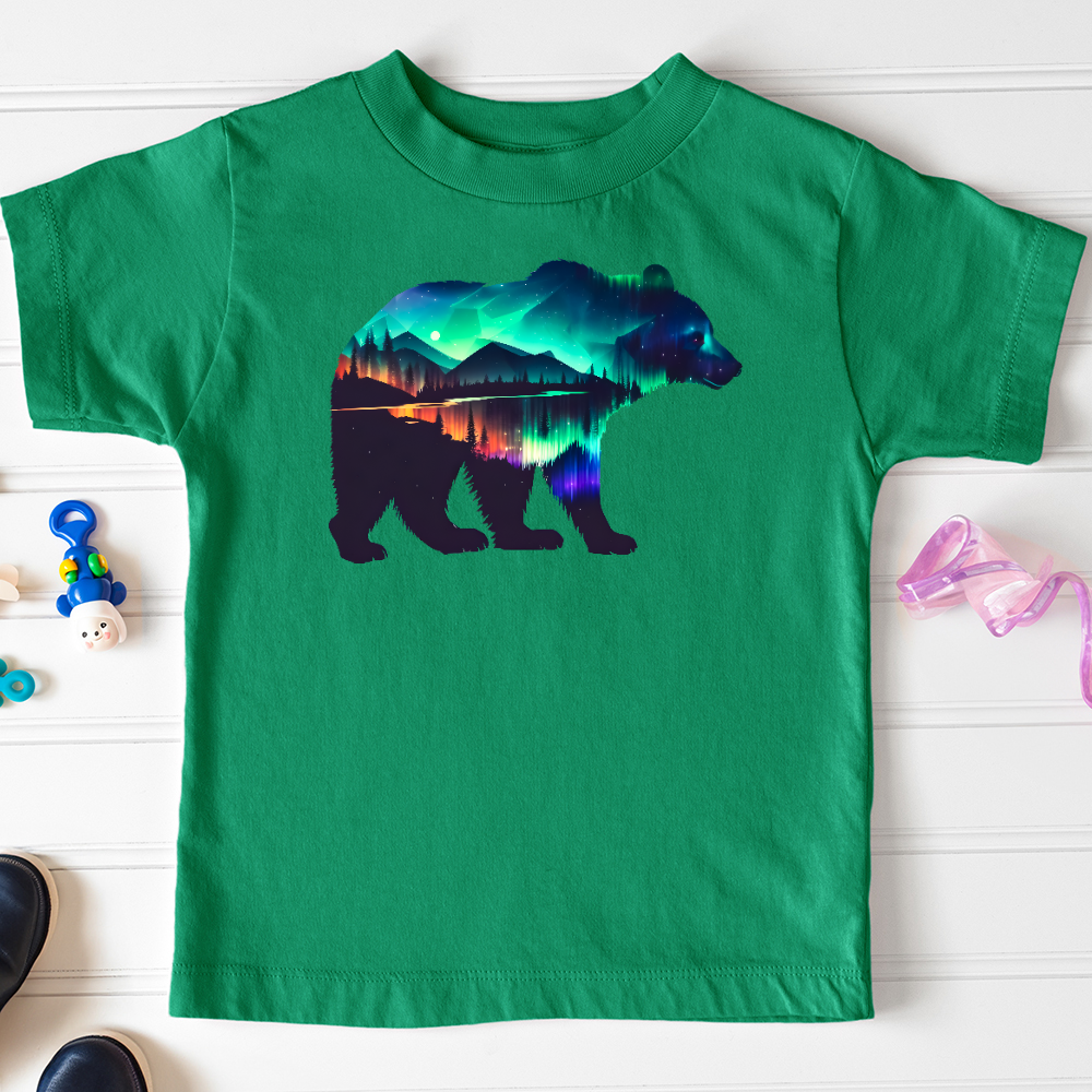 Viking Goods Northern Lights Bear Toddler Tee Kelly / 2T