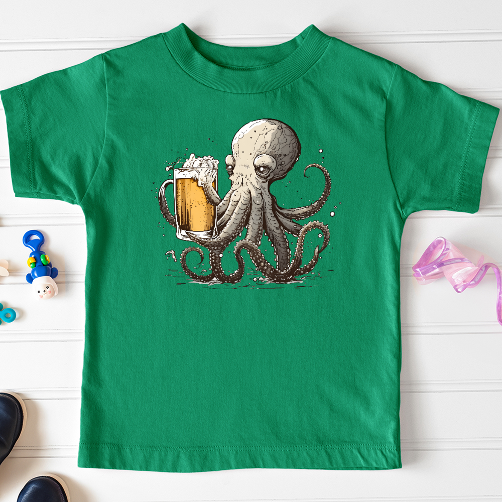 Viking Goods Octopus Happy Hour Toddler Tee Kelly / 2T