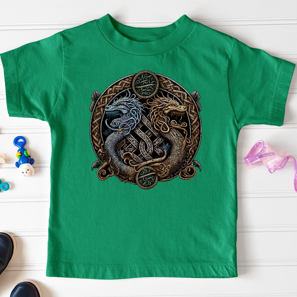 Viking Goods Two Dragons Toddler Tee Kelly / 2T