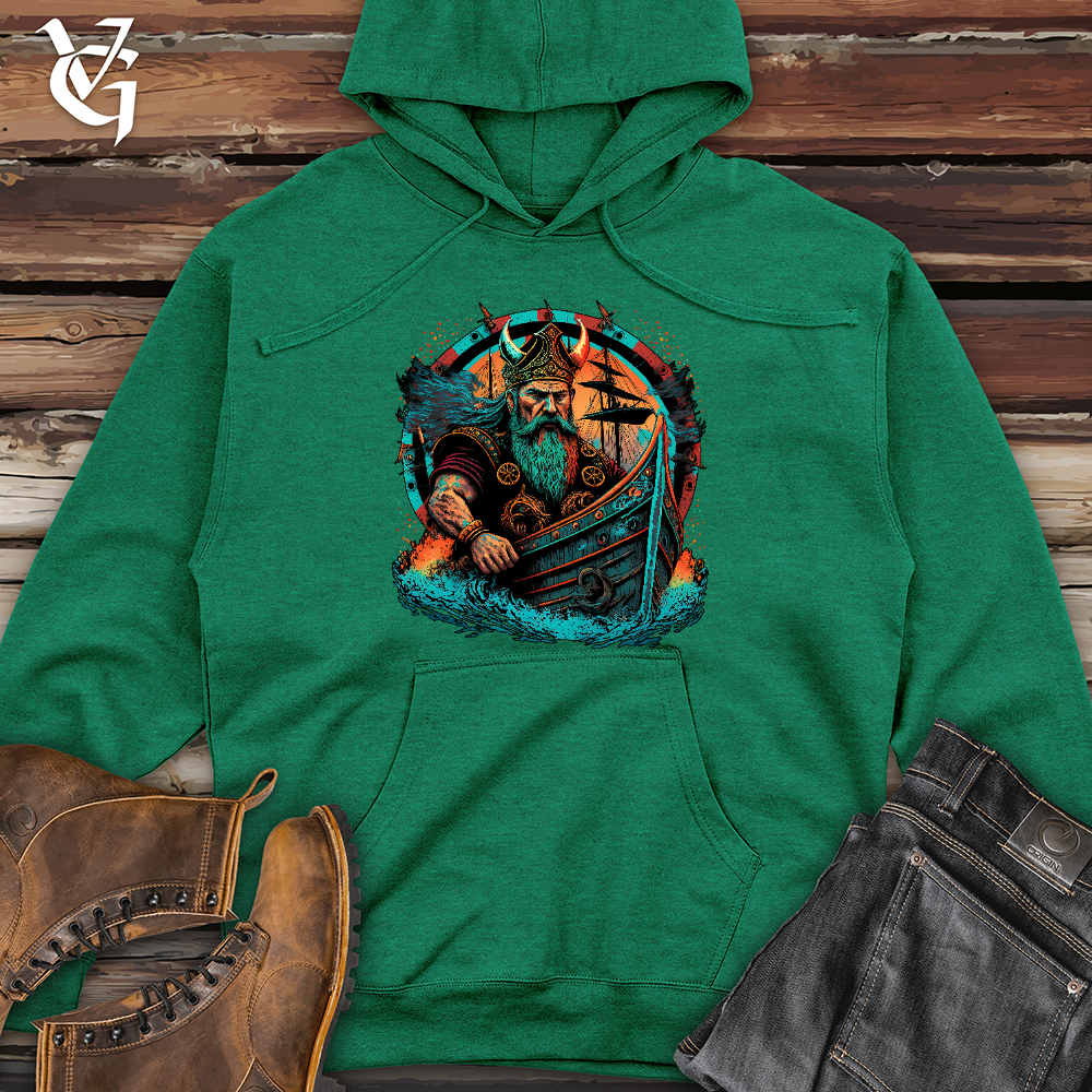 Viking Goods Viking Ship Midweight Hooded Sweatshirt Black / L