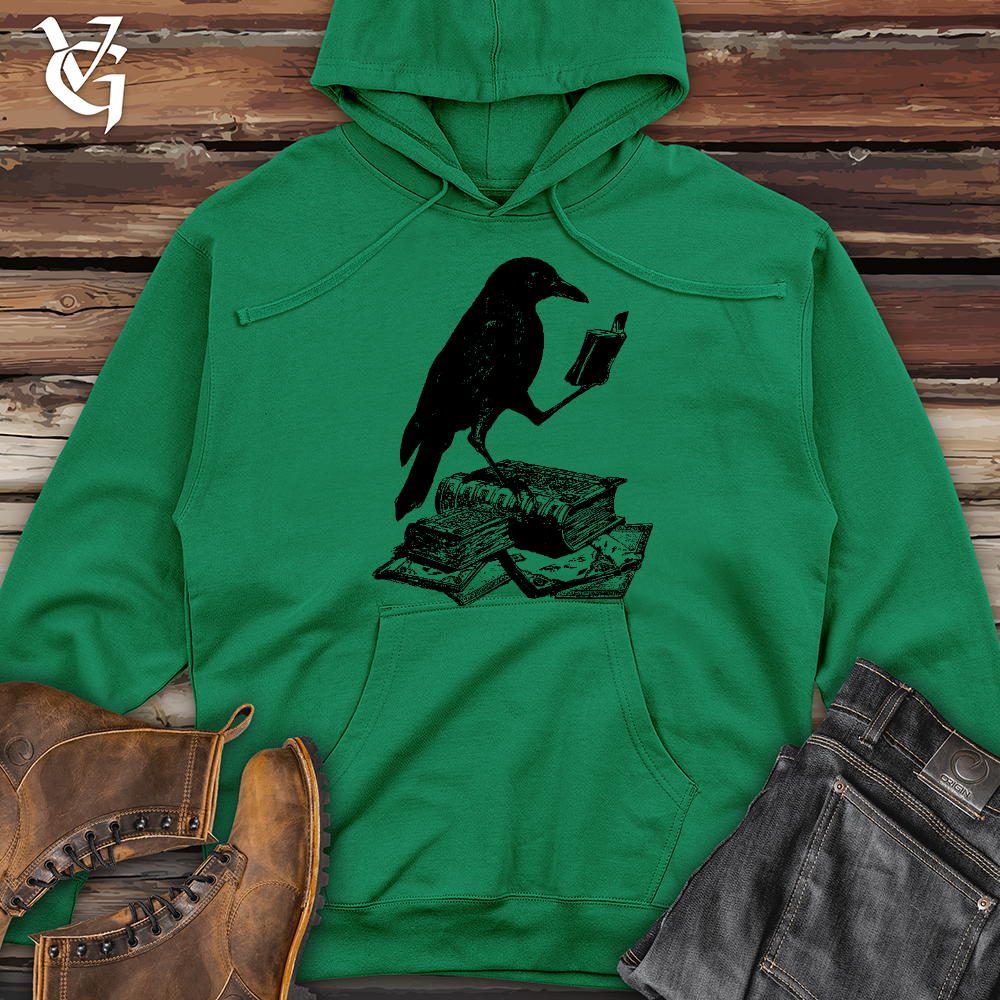 Viking Goods A Little Light Reading Midweight Hooded Sweatshirt Kelly Green / L