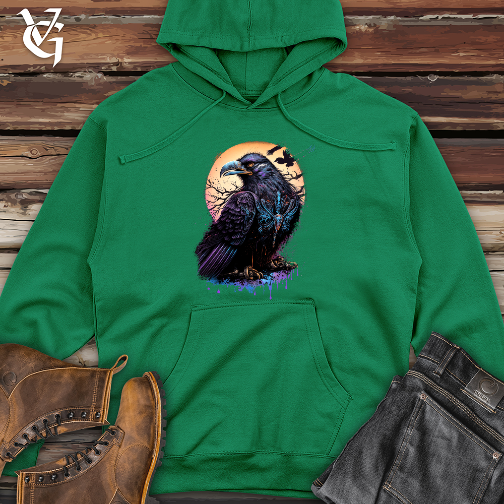 Viking Goods Viking Raven 02 Midweight Hooded Sweatshirt Kelly Green / L