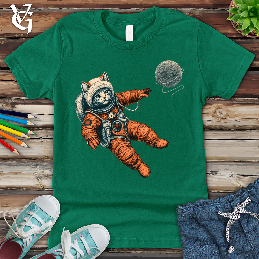 Viking Goods Astronaut Kitty Youth Tee Kelly / L
