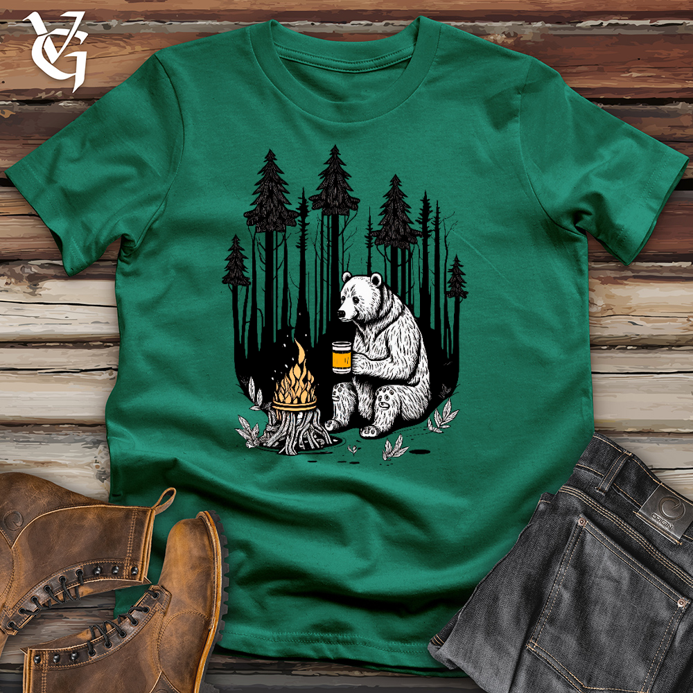 Viking Goods Bear Happy Hour Cotton Tee Kelly / L