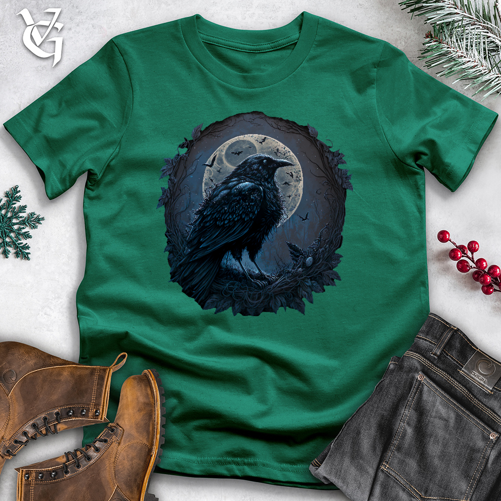 Viking Goods Blue Cosmic Raven Cotton Tee Kelly / L