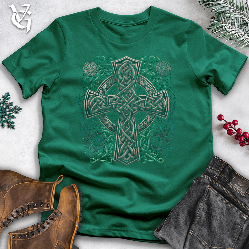 Viking Goods Celtic Crosses Cotton Tee Kelly / L
