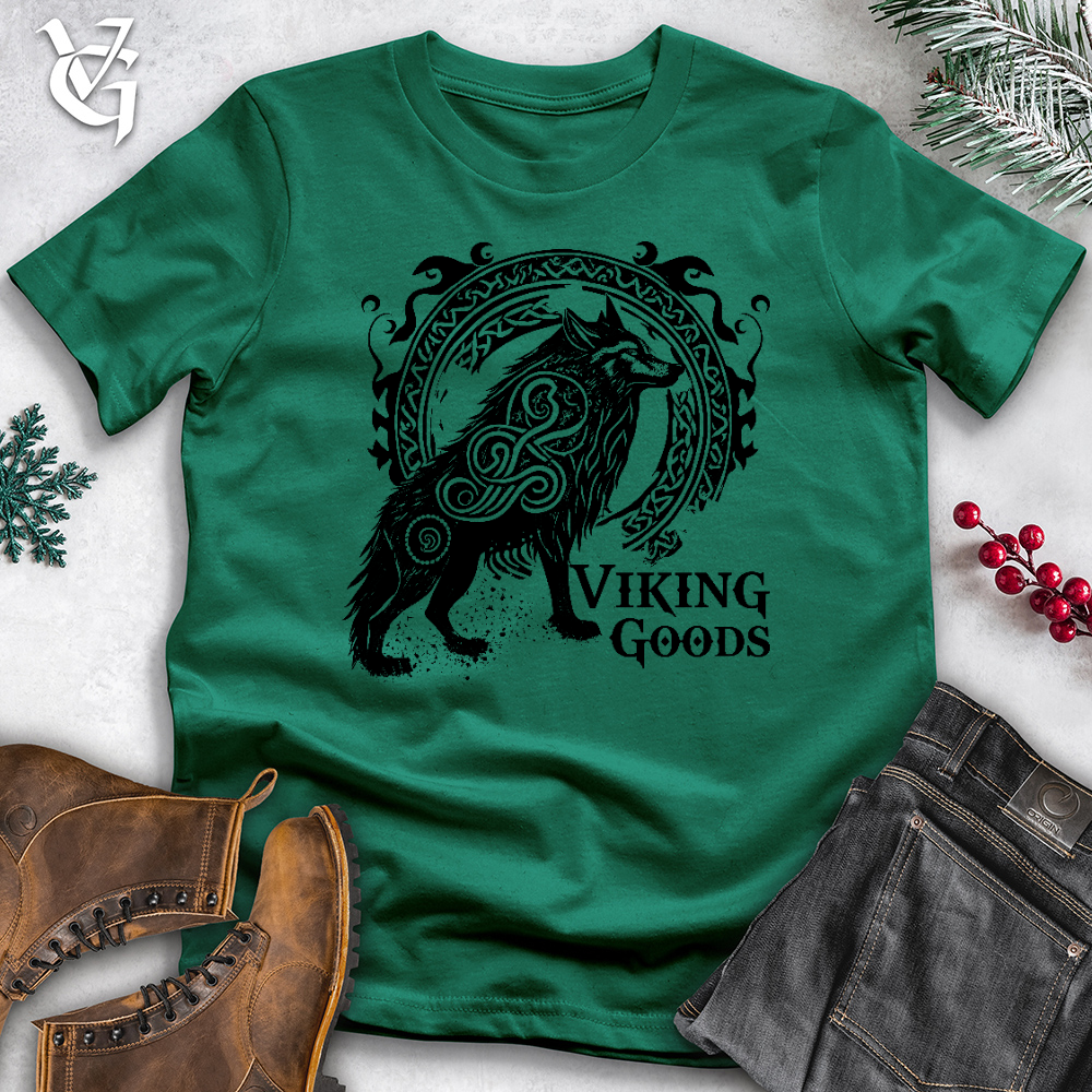 Viking Goods Celtic Wolf Viking Good Cotton Tee Kelly / L